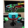 Laser Tag Black Neon Birthday Party Printable Cake Toppers Set